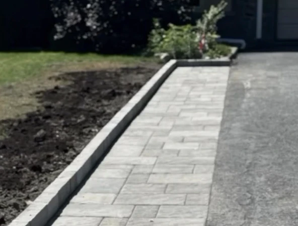 Driveway extension with curb in Ajax, Ontario