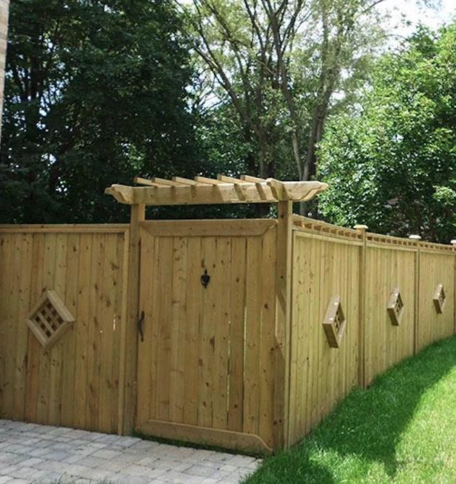 wooden fence with gate