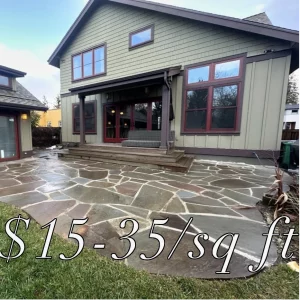 Cost of Natural Stone and Flagstone Patio in Ontario in 2026 | Price Calculator
